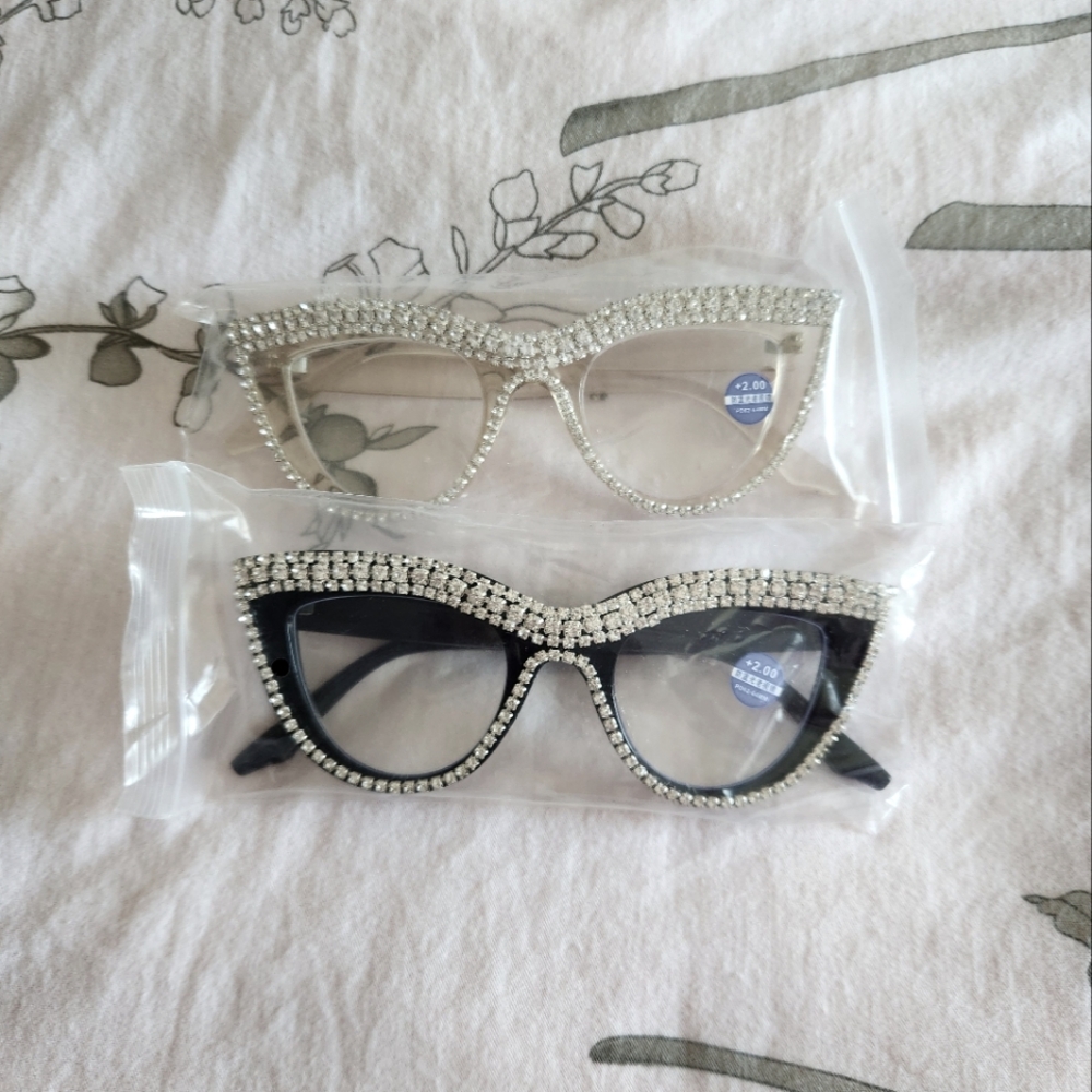 bedazzled +2.00 vision glasses